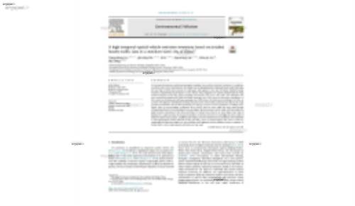 A high temporal-spatial vehicle emission inventory based on detailed hourly traffic data in a medium-sized city of China*